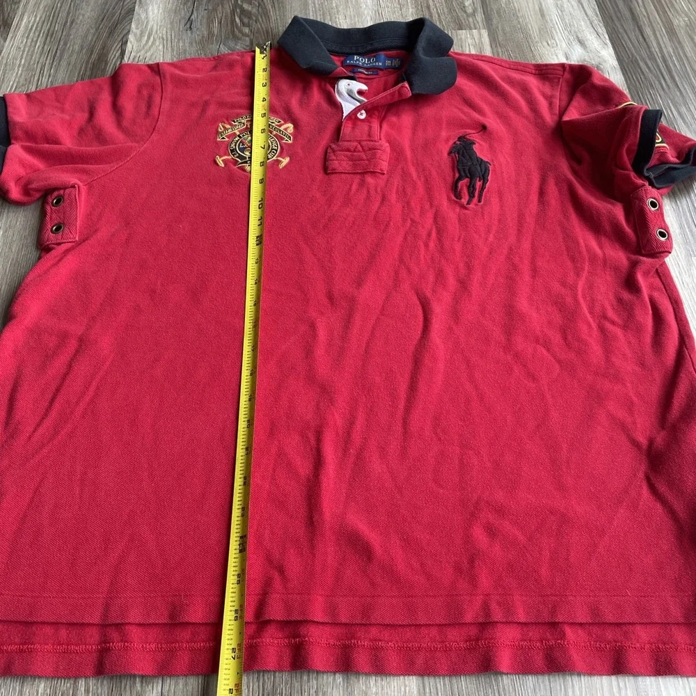 Polo Ralph Lauren Mens XXL Red Big Pony Snow Polo Challenge Cup Polo Shirt